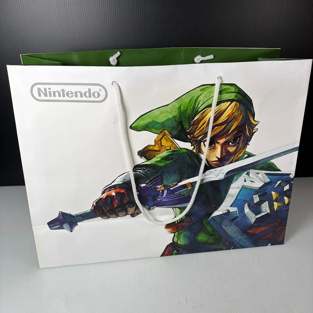 Nintendo New York Gift Bag Lot Mario Link Zelda Plastic Paper